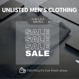 Unlisted men’s clothes for live shows